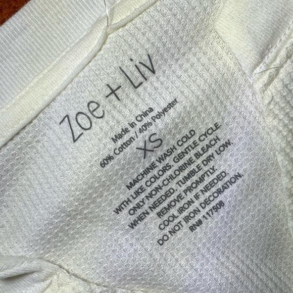 Zoe + Liv University Athletic Department Tiger Crest waffle long sleeve XS or XL - Picture 9 of 11